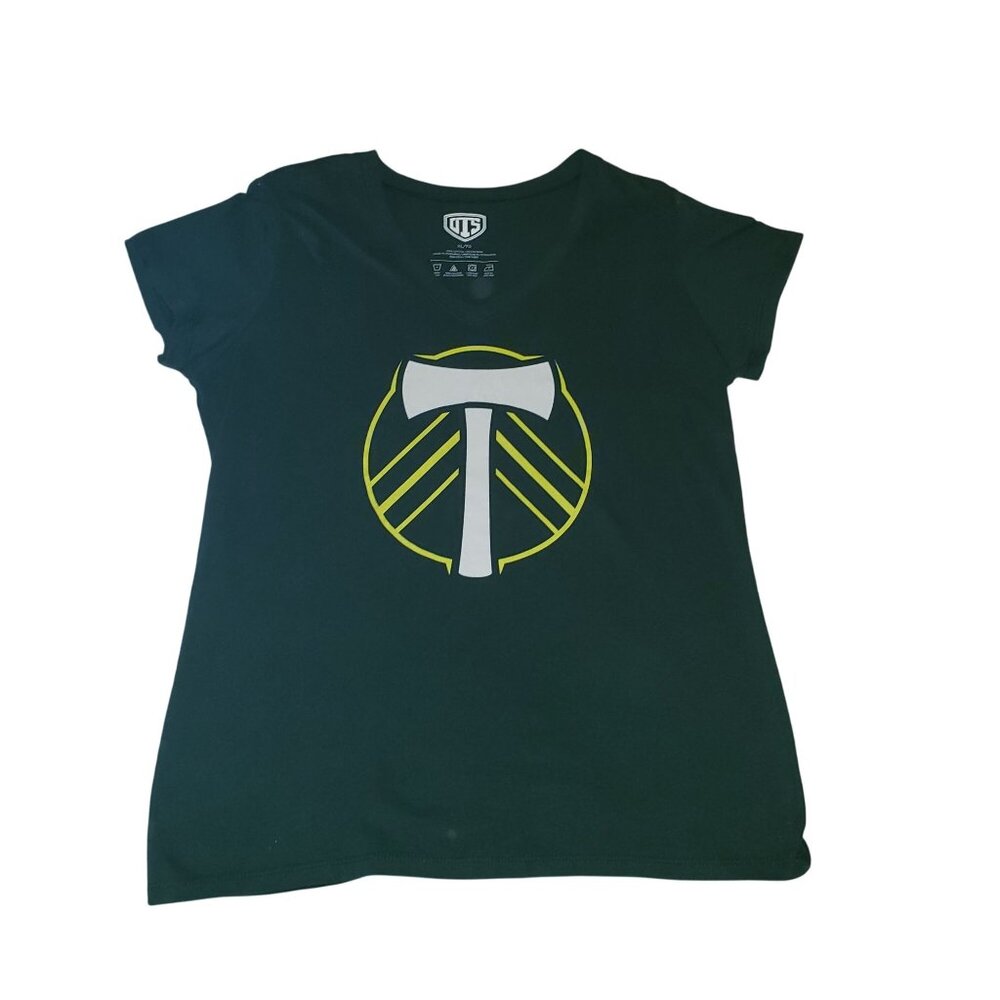 Portland Timbers Womens T-Shirt Green XL Cotton Casual Logo Tee